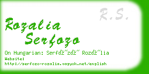 rozalia serfozo business card